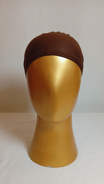 Plain Tie Back Cap  - Choco Brown
